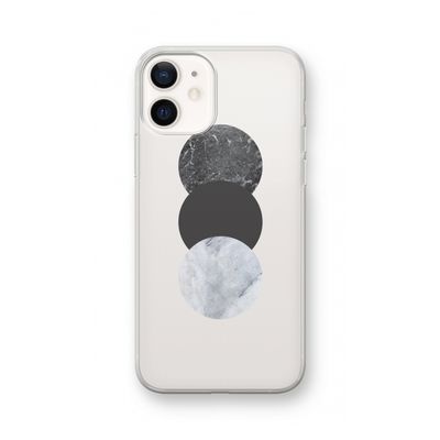 Marmeren cirkels: iPhone 12 Transparant Hoesje