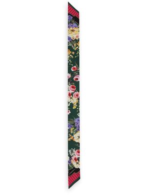 Dolce & Gabbana foulard en soie à fleurs - Vert