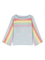 Stella McCartney Kids pull à motif arc-en-ciel - Bleu