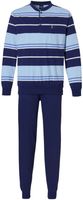 Blauw gestreepte Robson heren pyjama - thumbnail