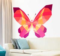 Muurstickers vlinders geometrische vlinder - thumbnail
