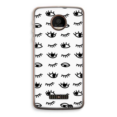 Eye pattern #2: Motorola Moto Z Force Transparant Hoesje