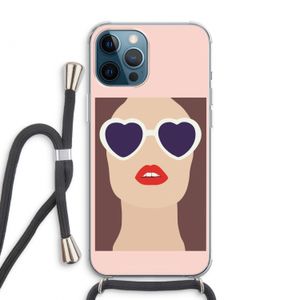 Red lips: iPhone 12 Pro Max Transparant Hoesje met koord