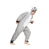 Dierenpak kostuum - Ezel - verkleedkleding - kinderen - grijs - onesie - thumbnail