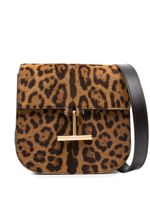 TOM FORD Tara cheetah-print crossbody bag - Marron