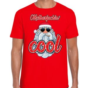 Fout kerst shirt Stoere kerstman motherfucking cool rood heren