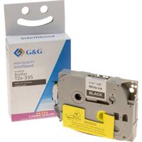 Labeltape G&G 15558 Compatibel vervangt Brother TZe-335 Kunststof Tapekleur: Zwart Tekstkleur: Wit 12 mm 8 m