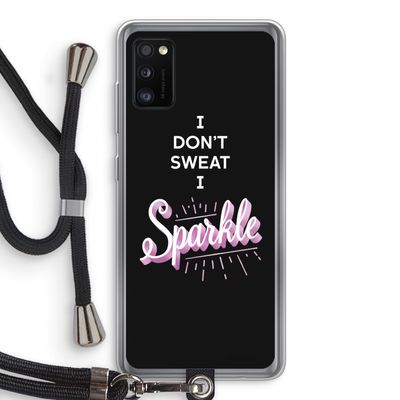 Sparkle quote: Samsung Galaxy A41 Transparant Hoesje met koord