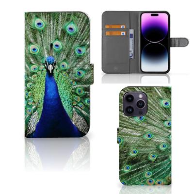 iPhone 15 Pro Max | Telefoonhoesje | Met pasjeshouder | Pauw