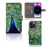 iPhone 15 Pro Max | Telefoonhoesje | Met pasjeshouder | Pauw