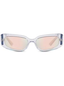 Dolce & Gabbana Eyewear lunettes de soleil à monture rectangulaire transparente - Tons neutres