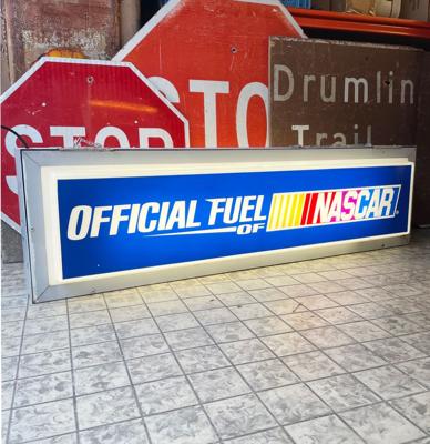 Nascar - Official Fuel For Nascar (Sunoco) Lichtbak Van Benzinestation - Origineel Vintage