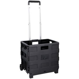 Opvouwbare boodschappenkrat/trolley 36 cm   -