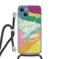 Don't call: iPhone 13 Transparant Hoesje met koord Don't call: iPhone 13 Transparant Hoesje met koord