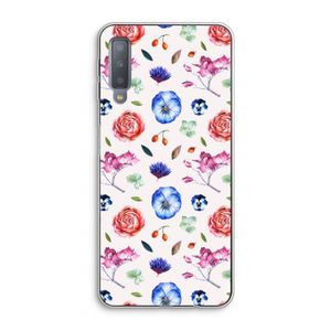 Bloemetjes: Samsung Galaxy A7 (2018) Transparant Hoesje