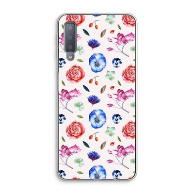 Bloemetjes: Samsung Galaxy A7 (2018) Transparant Hoesje