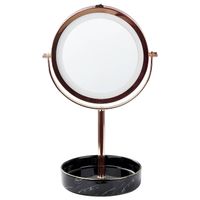 Beliani SAVOIE - Make-up spiegel-Roségoud-IJzer, Keramiek, Glas - thumbnail