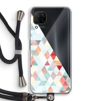 Gekleurde driehoekjes pastel: Huawei P40 Lite Transparant Hoesje met koord