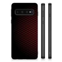 Samsung Galaxy S10 Bumper Case Geruit Rood