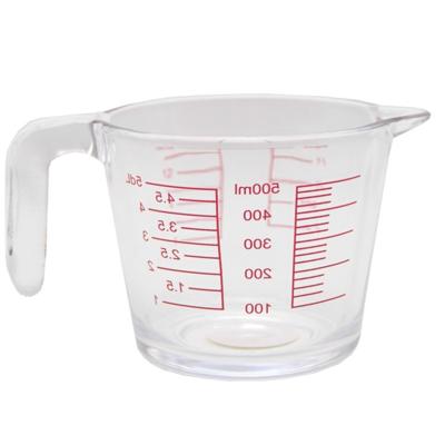 Gerimport Keuken maatbeker/mengbeker - glas - transparant - 500 ml - schenktuit
