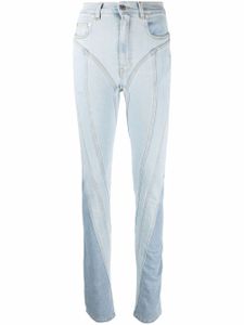 Mugler jean skinny à taille haute - Bleu