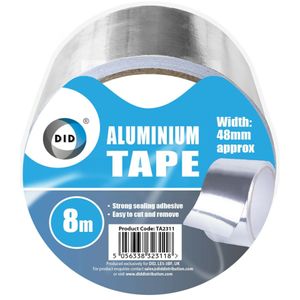 DID aluminiumtape/reparatietape zilver 8 meter   -