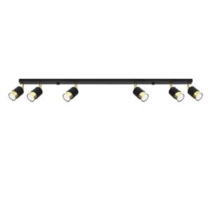 Plafondlamp NERO 6 zwart/goud