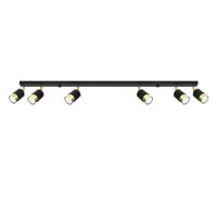 Plafondlamp NERO 6 zwart/goud