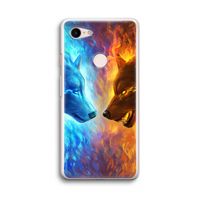 Fire & Ice: Google Pixel 3 Transparant Hoesje
