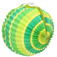 Lampion limegroen/geel 26 cm