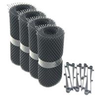 Dakgootbescherming - zwart - 24 meter - kunststof - bladeren - inc. haken