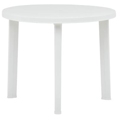 Tuintafel 89 cm kunststof wit