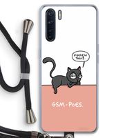GSM poes: Oppo A91 Transparant Hoesje met koord
