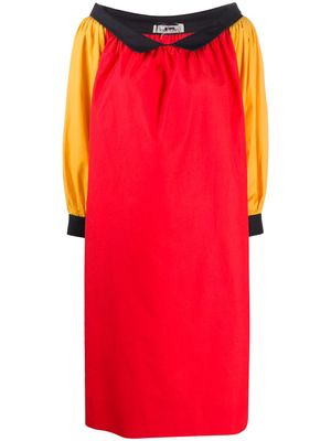 Saint Laurent Pre-Owned robe droite à encolure bateau - Rouge