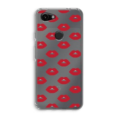 Lips: Google Pixel 3a Transparant Hoesje