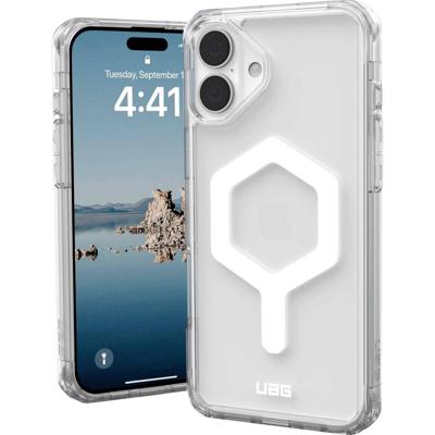 Urban Armor Gear Plyo MagSafe Case Backcover Apple iPhone 16 Plus Ice, Transparant, Wit MagSafe compatible