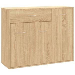 The Living Store Dressoir - Kast - 88 x 30 x 70 cm - Sonoma Eiken