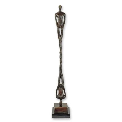 A MODERNIST BRONZE SCULPTURE OF THE MALE REFLECTION