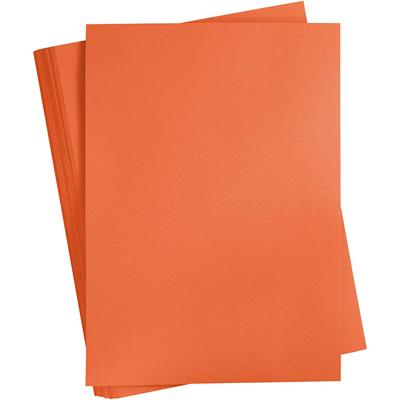 Creativ Company Gekleurd karton, a2, vel 420x594 mm, 180 gr, oranje, 100 vel/ 1 doos