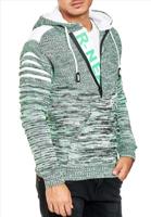RustyNeal - Heren Hoodie Trui - Neongroen - Modernfit - Capuchon RustyNeal - Heren Hoodie Trui - Neongroen - Modernfit - Capuchon