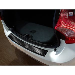 Zwart RVS Bumper beschermer passend voor Volvo V60 2010- 'Ribs' AV245142