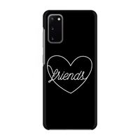 Friends heart black: Volledig geprint Samsung Galaxy S20 Hoesje