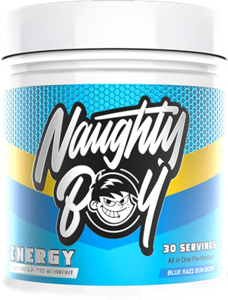 Naughty Boy Energy Pre-Workout Blue Razz Bon Bons (390 g)