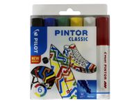 Verfstift Pilot Pintor classic 1.4mm ass etui ÃƒÆ' 6 stuks assorti