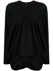 Goen.J haut drapé à design structuré - Noir