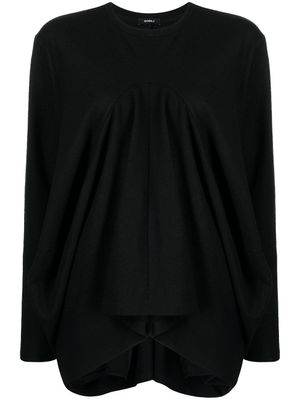 Goen.J haut drapé à design structuré - Noir