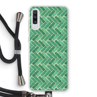Moroccan tiles 2: Samsung Galaxy A70 Transparant Hoesje met koord