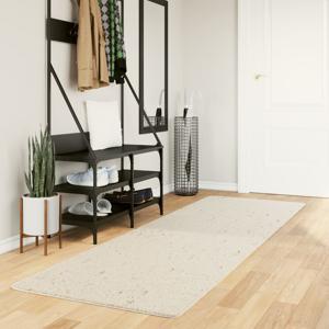 VidaXL Vloerkleed pamplona shaggy hoogpolig modern 80x250 cm crème