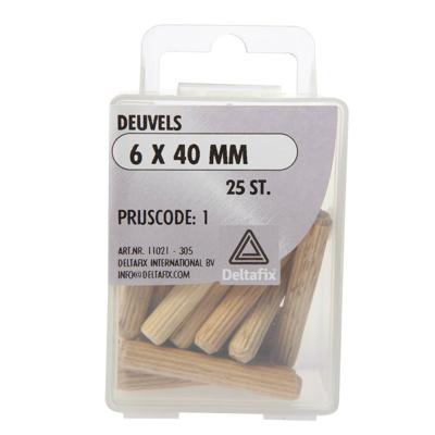 Deuvels 6 40mm 25st - Deltafix
