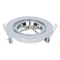 Maya - LED Inbouwspot - Kantelbaar armatuur - Diameter 93mm - GU10 Fitting incl. lamphouder - Rond - IP20 voor binnen - Chroom